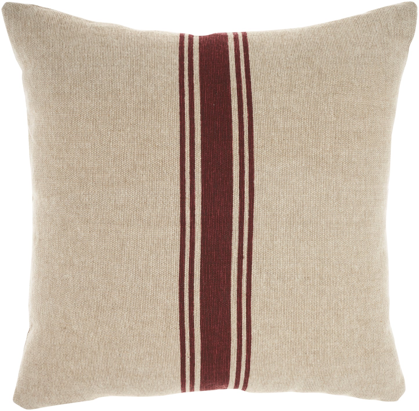 Life Styles VJ241 Cotton Linen Stripe Throw Pillow From Mina Victory By Nourison Rugs