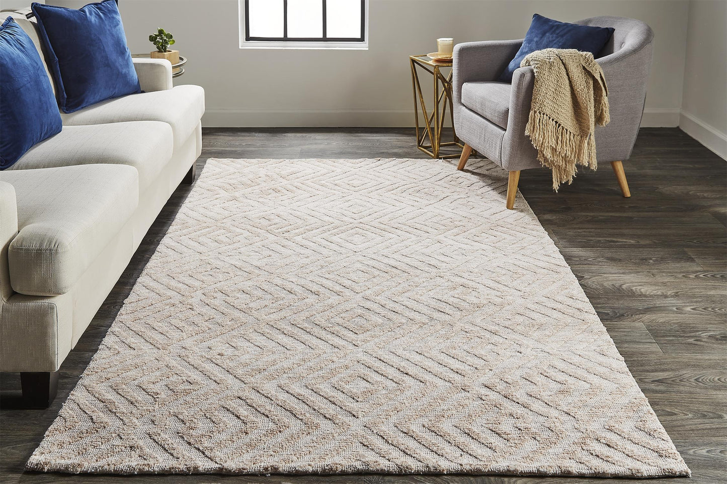 Colton 8792F Machine Made Synthetic Blend Indoor Area Rug by Feizy Rugs