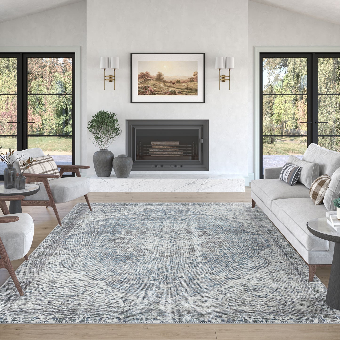 Parker-PRK15 Flat Weave Synthetic Blend Indoor Area Rug by Tayse Rugs