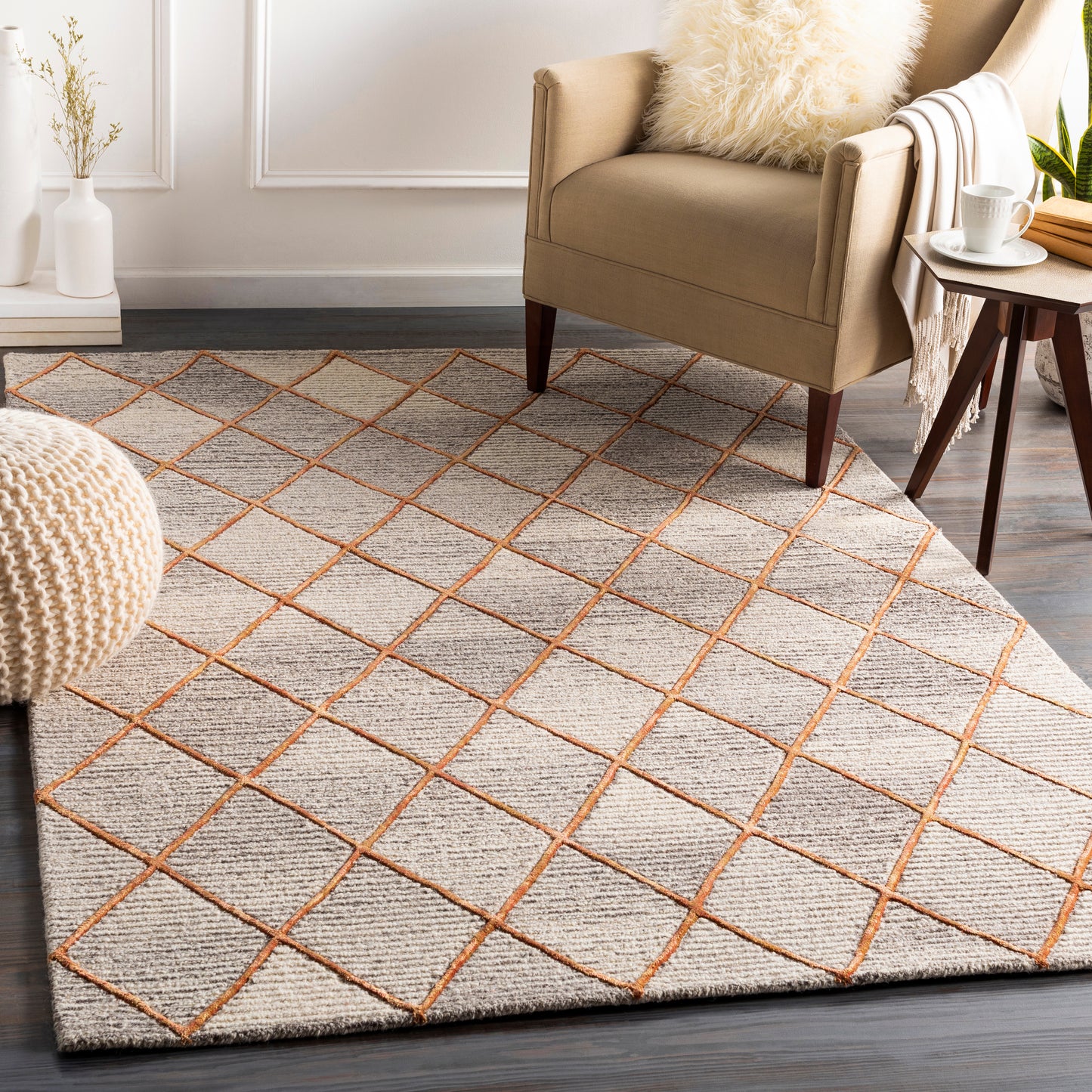 Eaton 23582 Hand Tufted Wool Indoor Area Rug by Surya Rugs