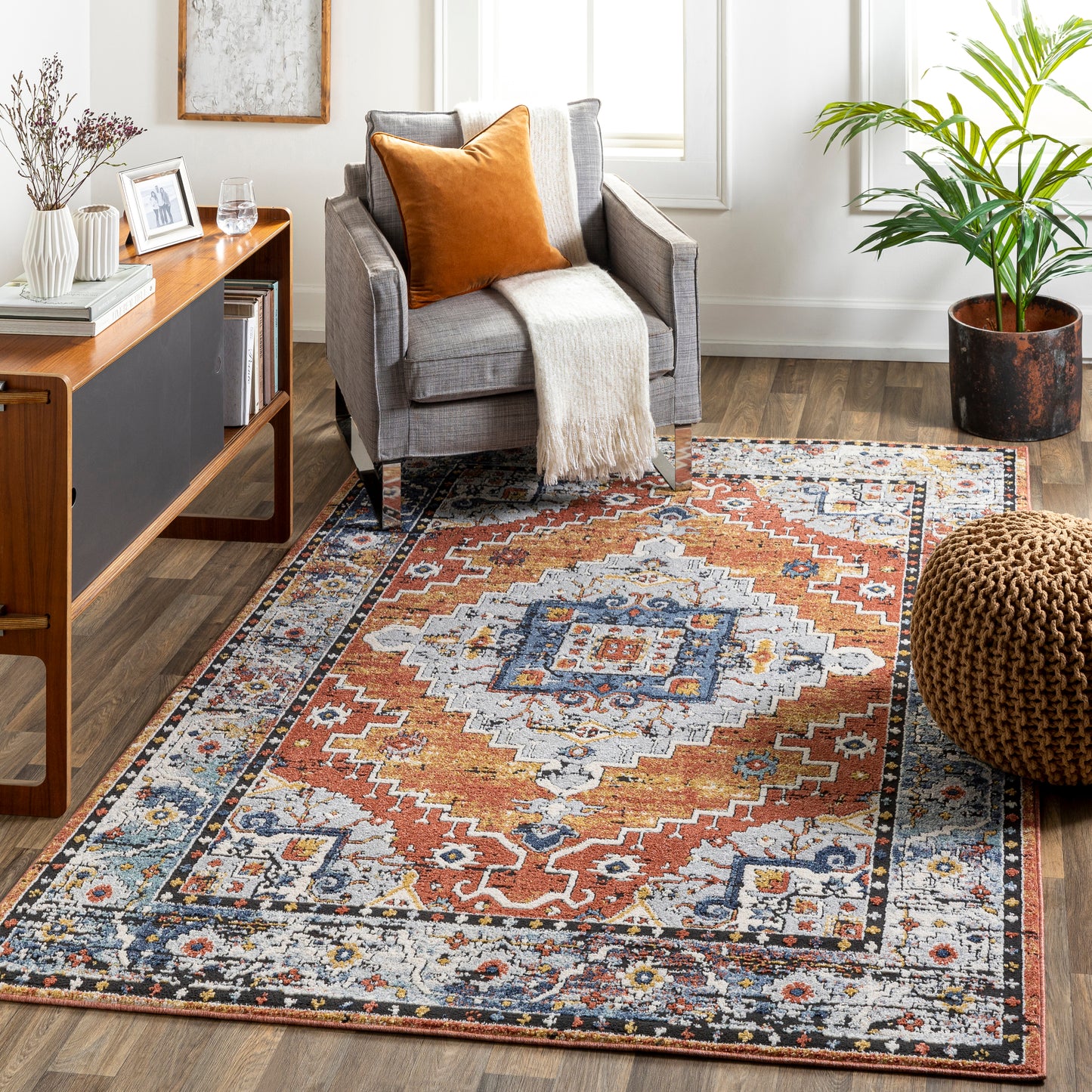 Ella 30613 Machine Woven Synthetic Blend Indoor Area Rug by Surya Rugs