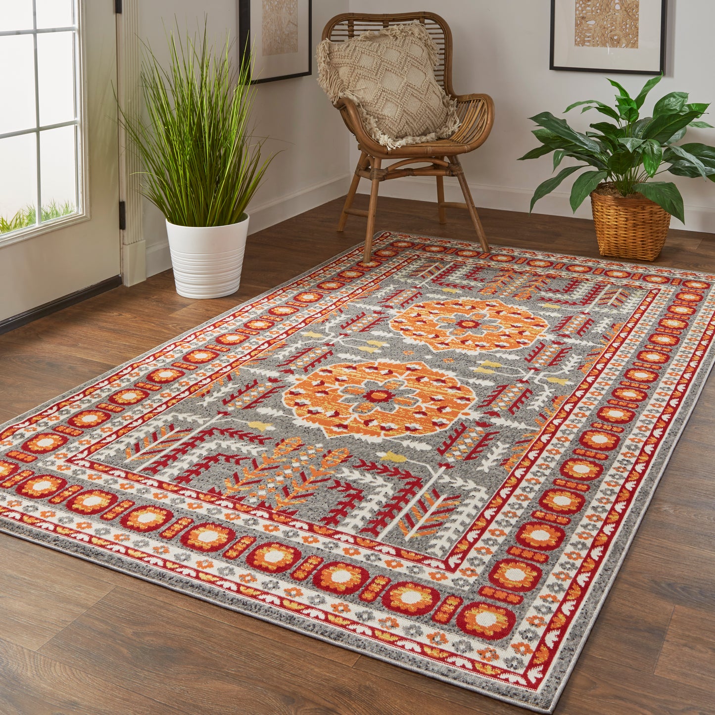 Foster 3754F Machine Made Synthetic Blend Indoor Area Rug by Feizy Rugs