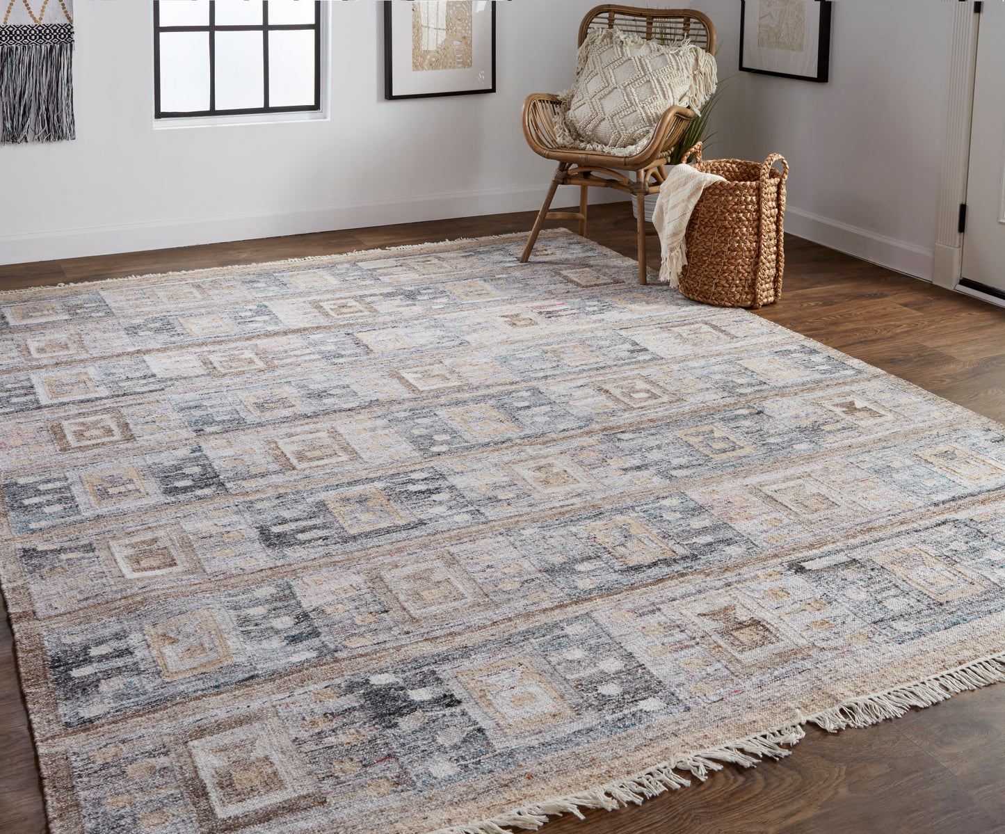 Beckett 0816F Hand Woven Synthetic Blend Indoor Area Rug by Feizy Rugs