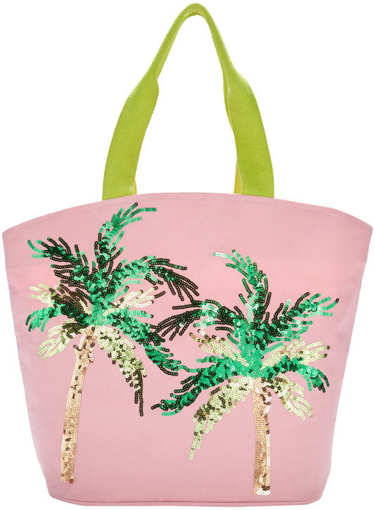 Handbags & Crossbody KV018 Cotton Palm Trees Handbag From Mina Victory By Nourison Rugs