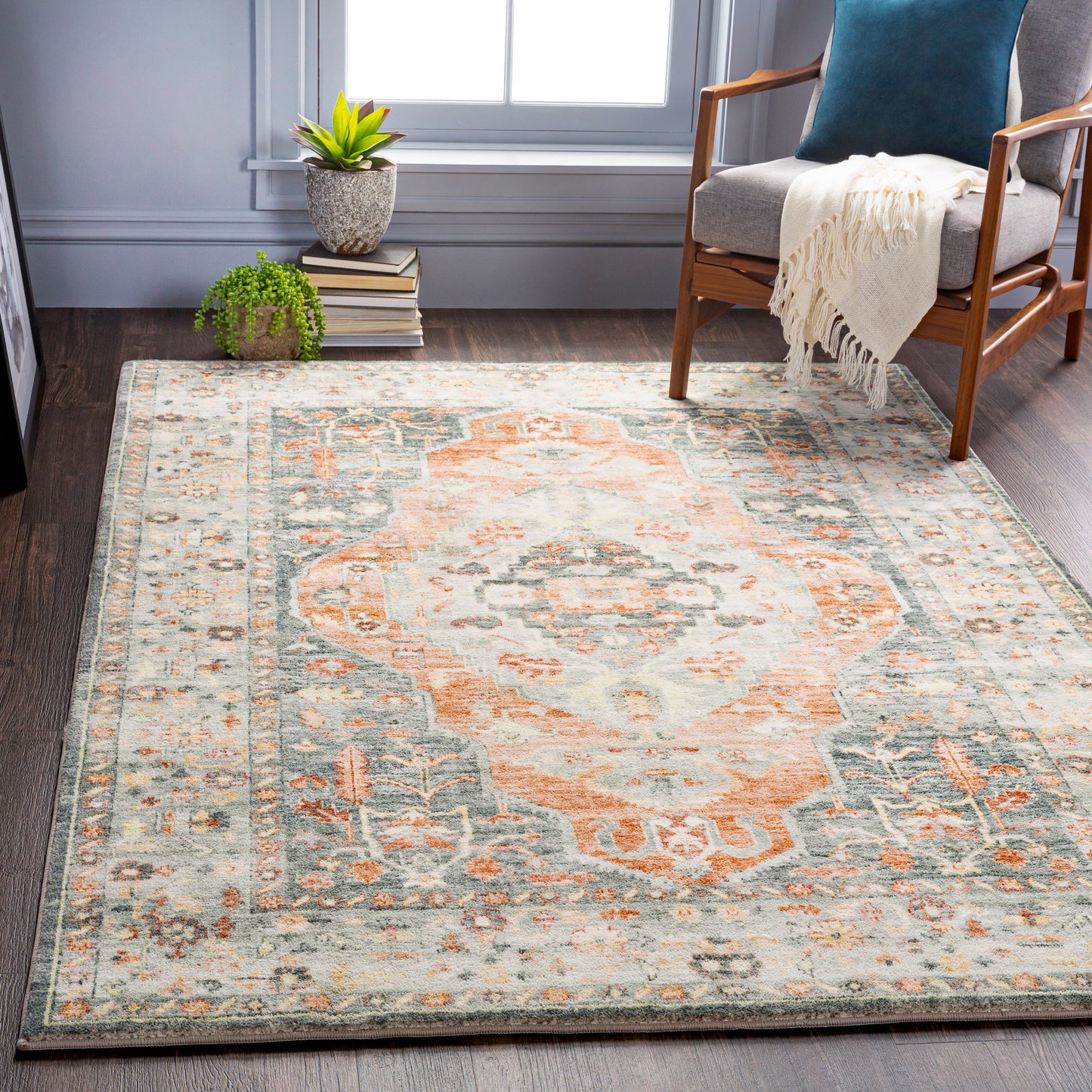 Erin 27240 Machine Woven Synthetic Blend Indoor Area Rug by Surya Rugs