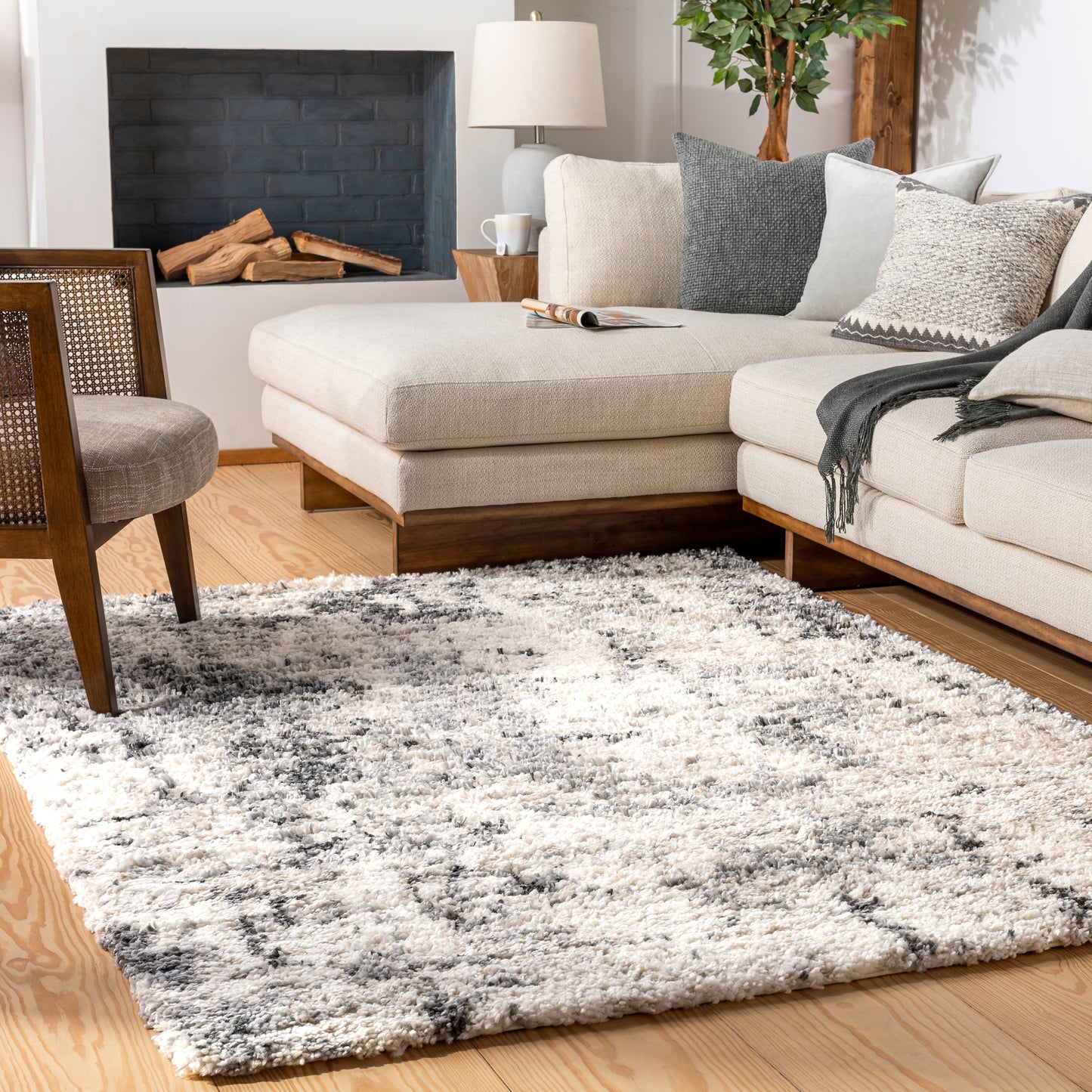 Eskimo Shag 29154 Machine Woven Synthetic Blend Indoor Area Rug by Surya Rugs