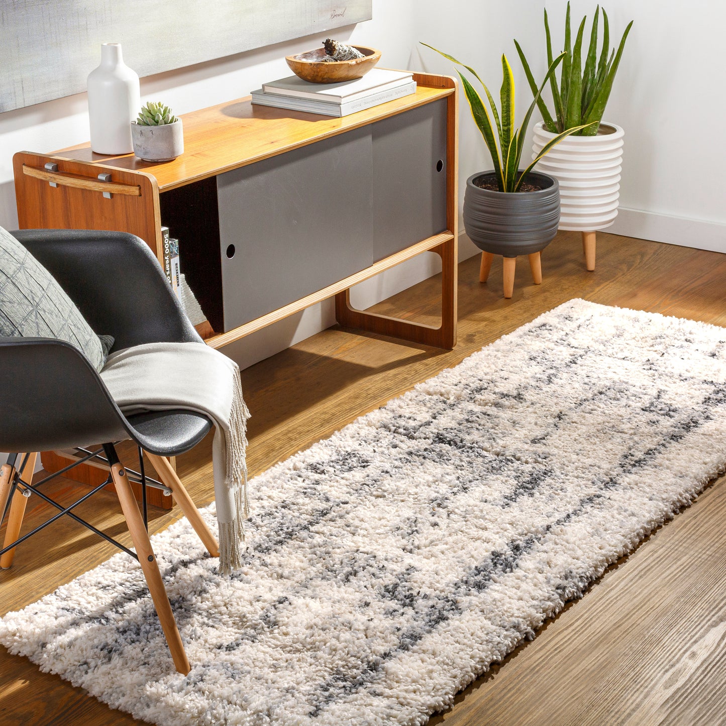 Eskimo Shag 29156 Machine Woven Synthetic Blend Indoor Area Rug by Surya Rugs