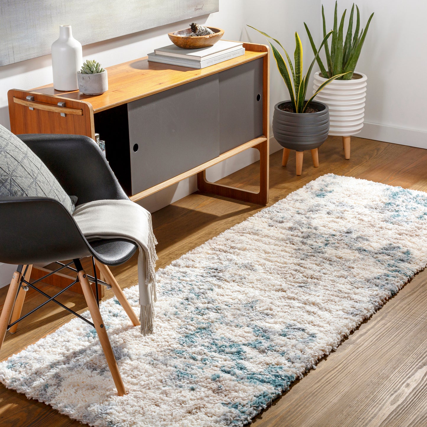 Eskimo Shag 29159 Machine Woven Synthetic Blend Indoor Area Rug by Surya Rugs