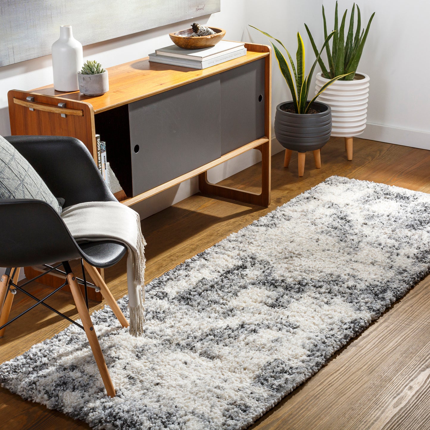 Eskimo Shag 29161 Machine Woven Synthetic Blend Indoor Area Rug by Surya Rugs