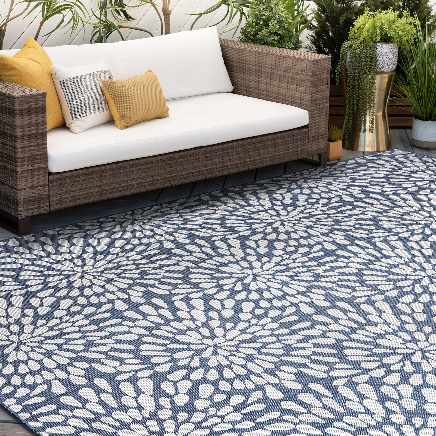 Eco-ECO19 Flat Weave Synthetic Blend Indoor/Outdoor Area Rug by Tayse Rugs