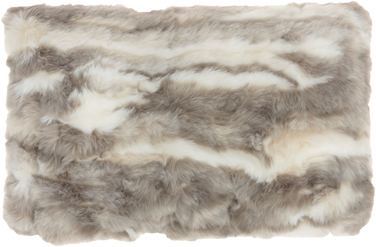 Faux Fur VV017 Synthetic Blend Faux Angora Rabbit Throw Pillow From Mina Victory By Nourison Rugs