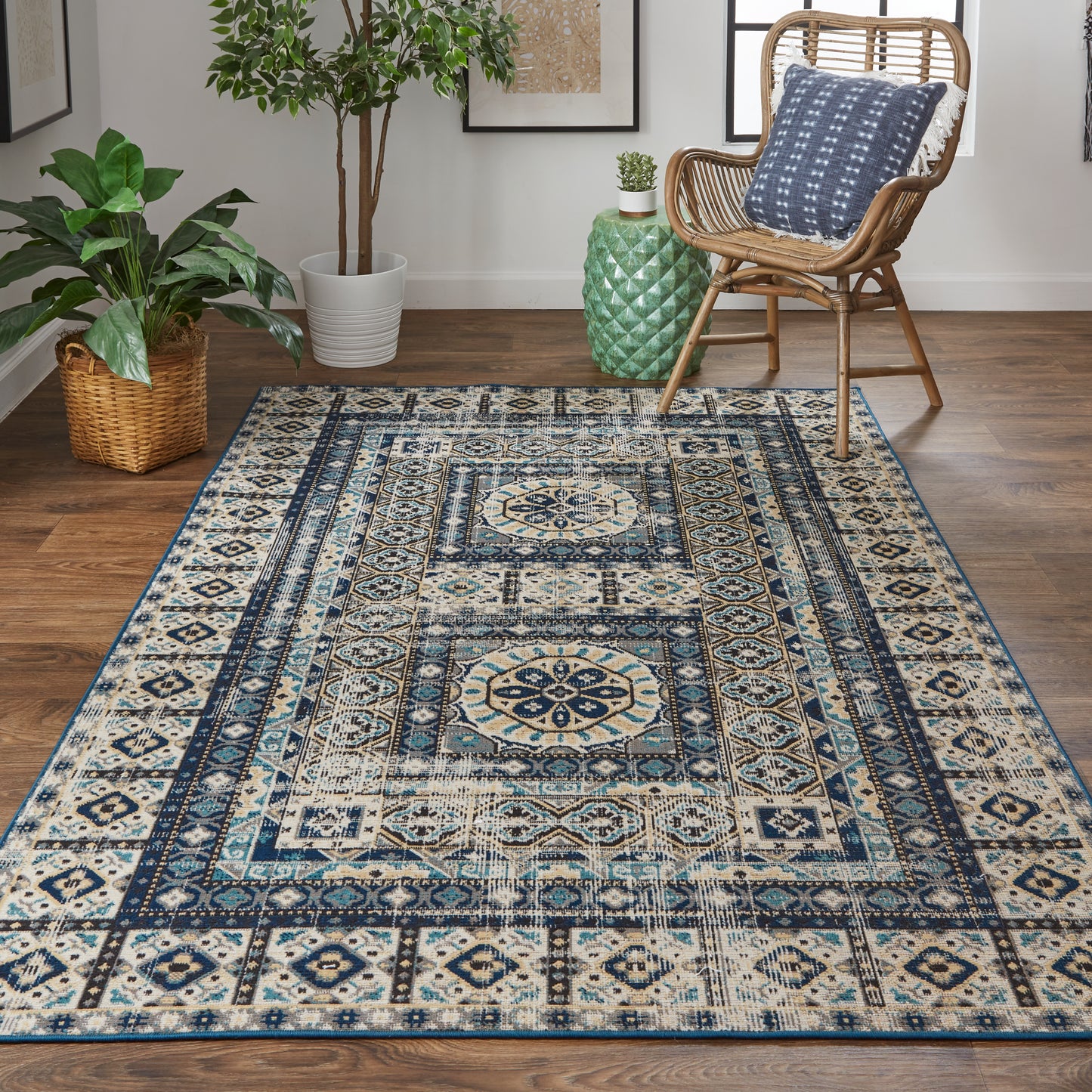 Nolan 39BYF Power Loomed Synthetic Blend Indoor Area Rug by Feizy Rugs