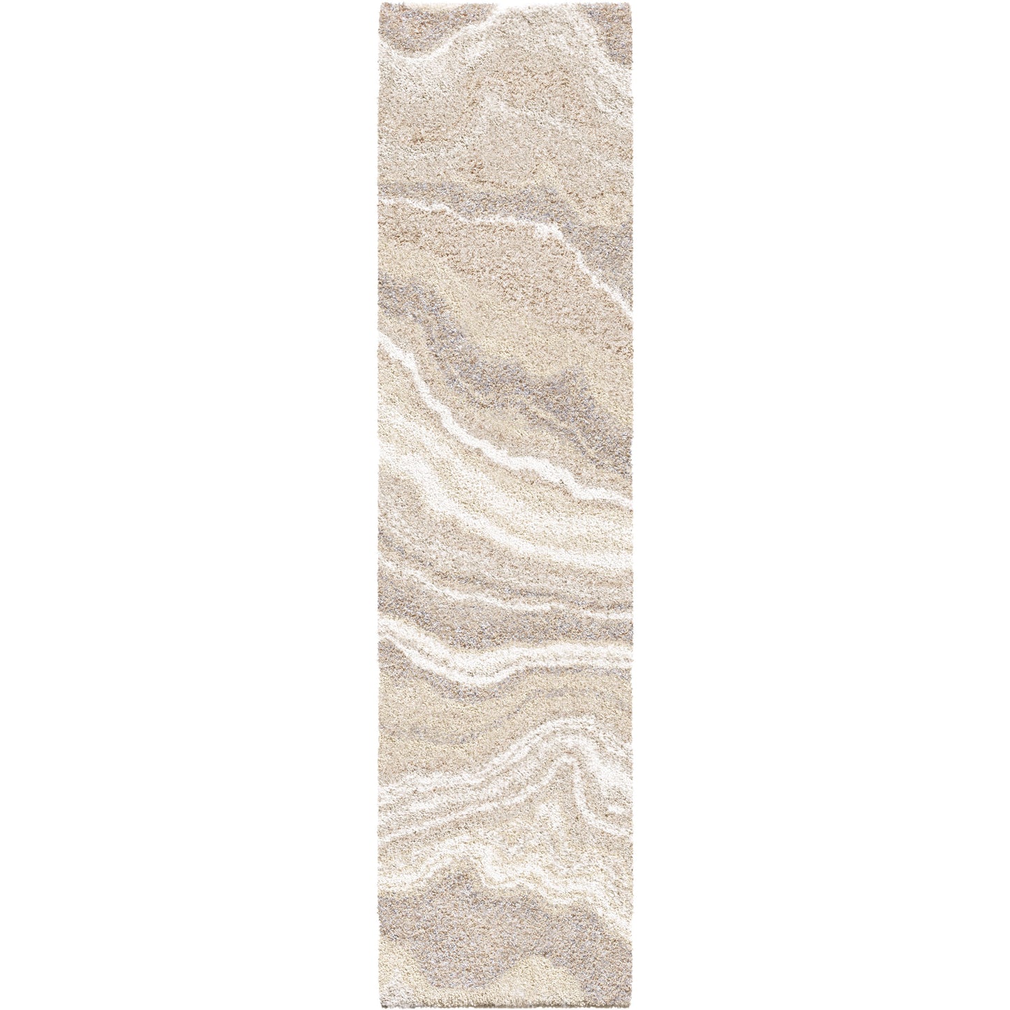 Orian Rugs Super Shag Cascade SSH/CASC Ivory Area Rug