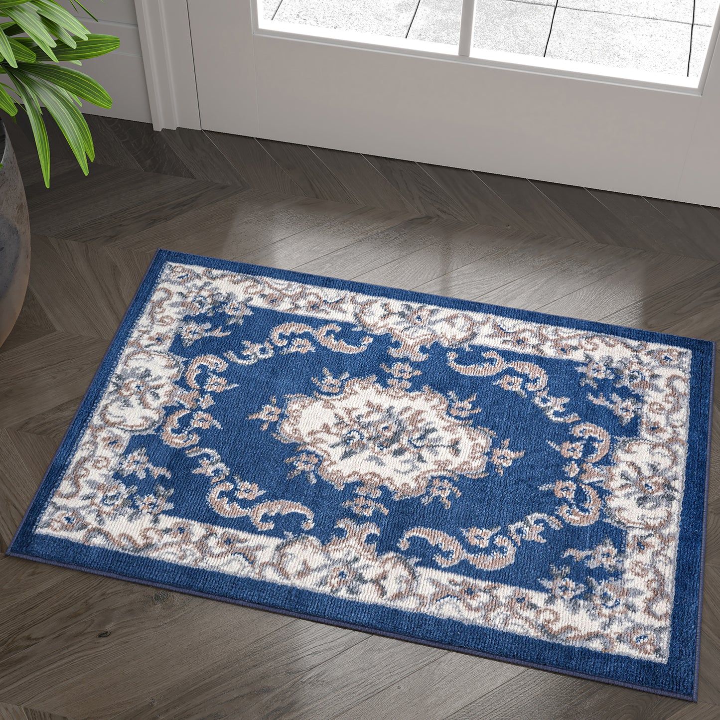 Hampton-HMP39 Cut Pile Synthetic Blend Indoor Area Rug by Tayse Rugs