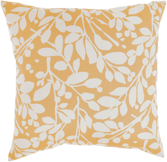 Nourison Rugs Waverly Waverly Pillows WP011 Leaf Storm Yellow Throw Pillow
