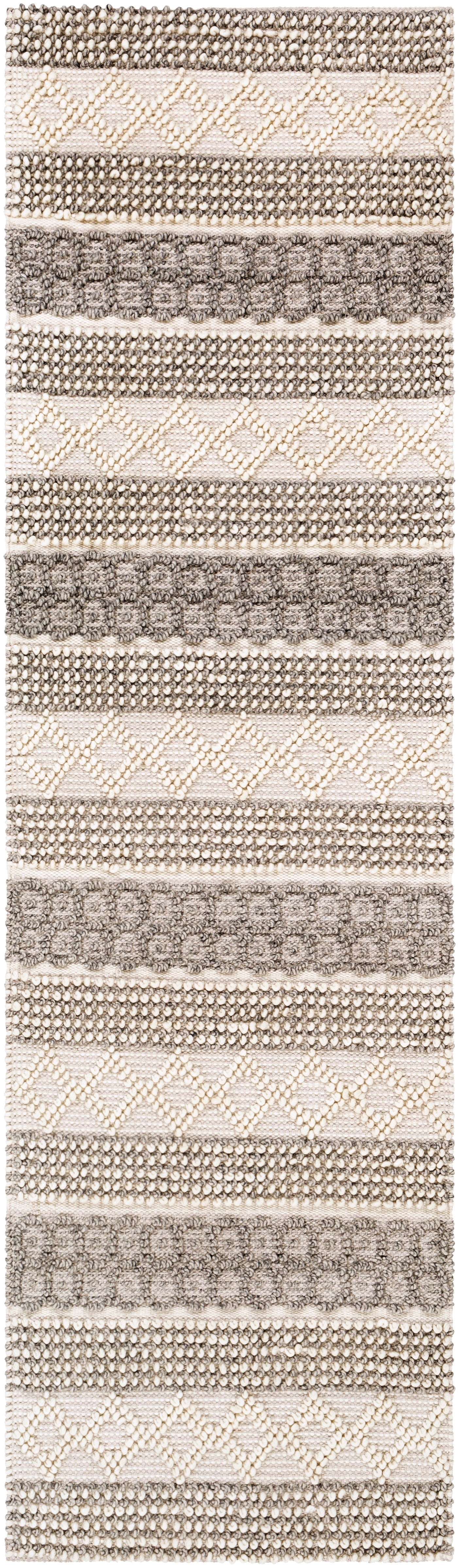 Farmhouse Neutrals 23867 Hand Woven Wool Indoor Area Rug by Surya Rugs