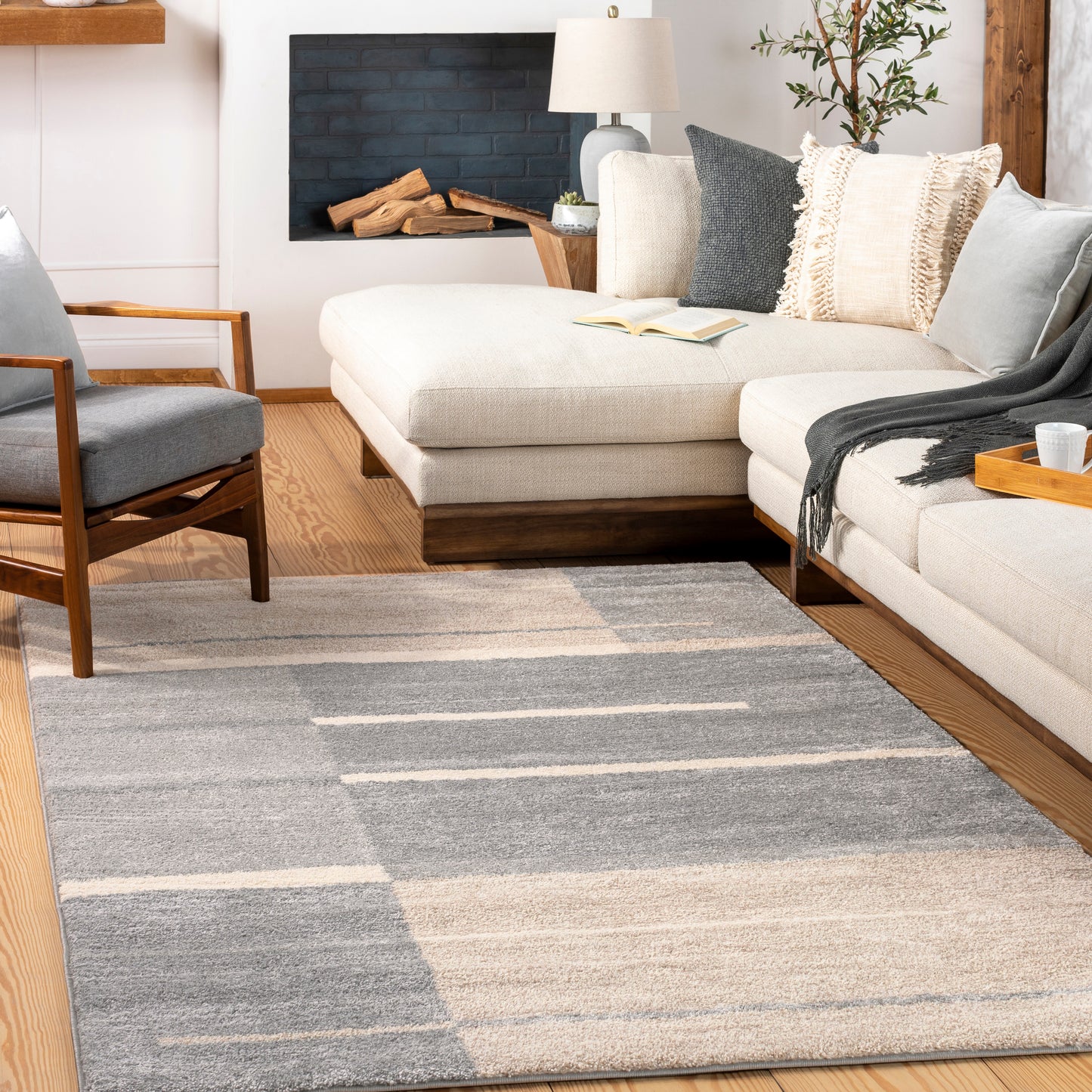 Fowler 15362 Machine Woven Synthetic Blend Indoor Area Rug by Surya Rugs