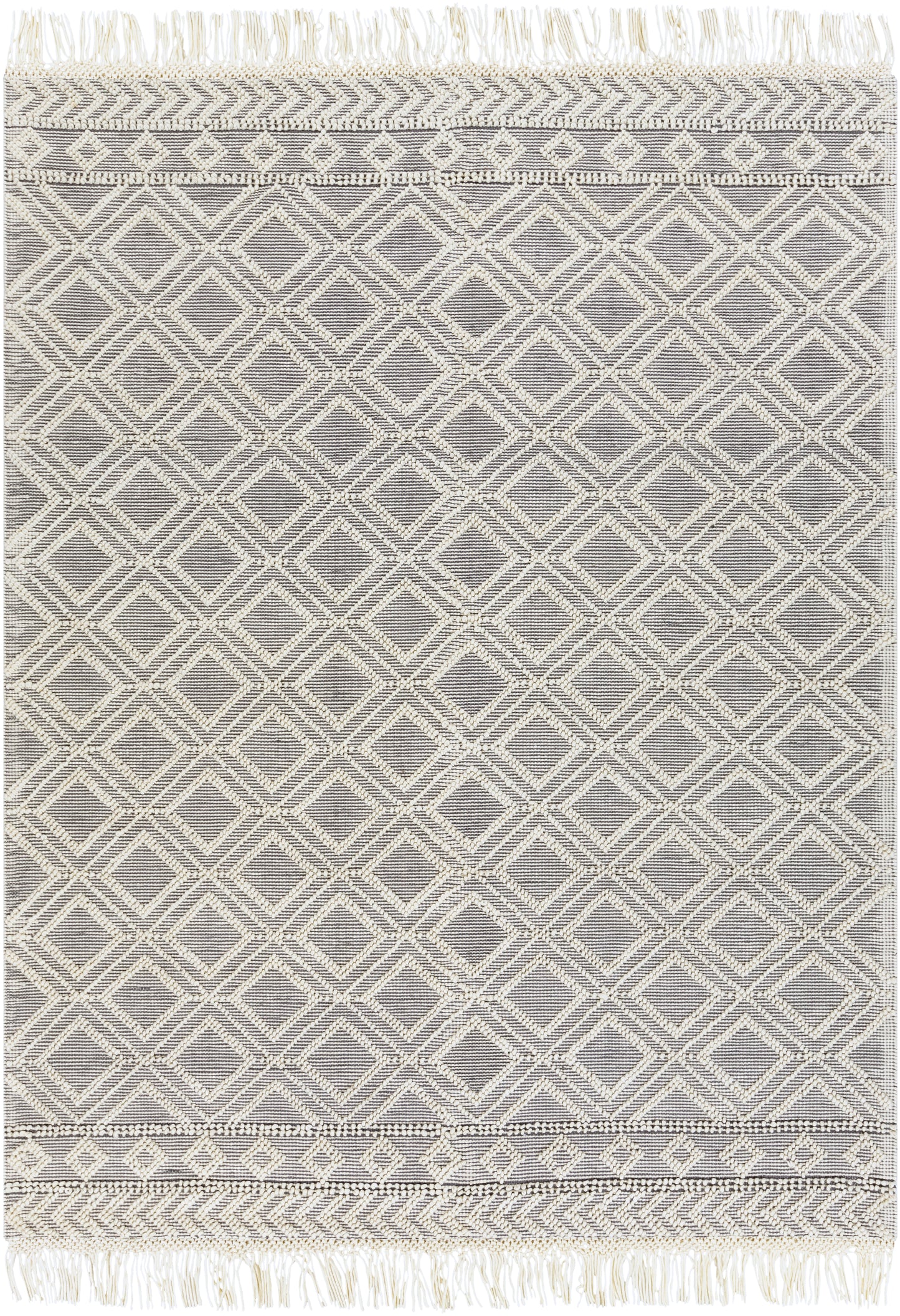 Farmhouse Tassels 23232 Hand Woven Wool Indoor Area Rug by Surya Rugs