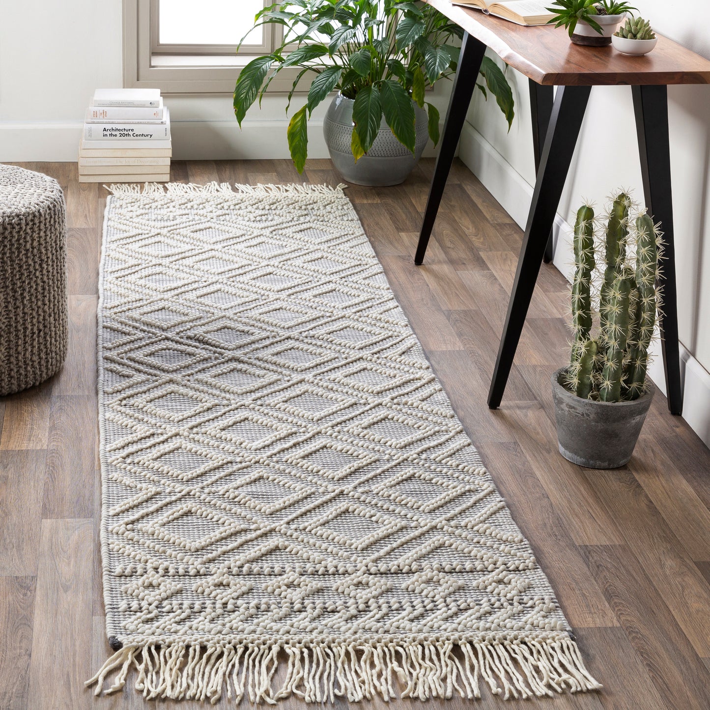 Farmhouse Tassels 23232 Hand Woven Wool Indoor Area Rug by Surya Rugs