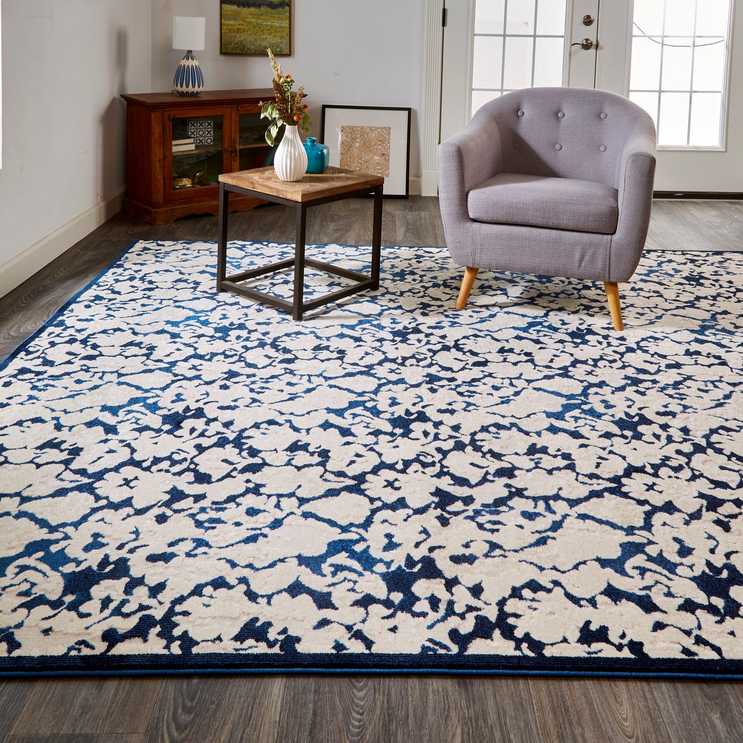 Remmy 3515F Machine Made Synthetic Blend Indoor Area Rug by Feizy Rugs