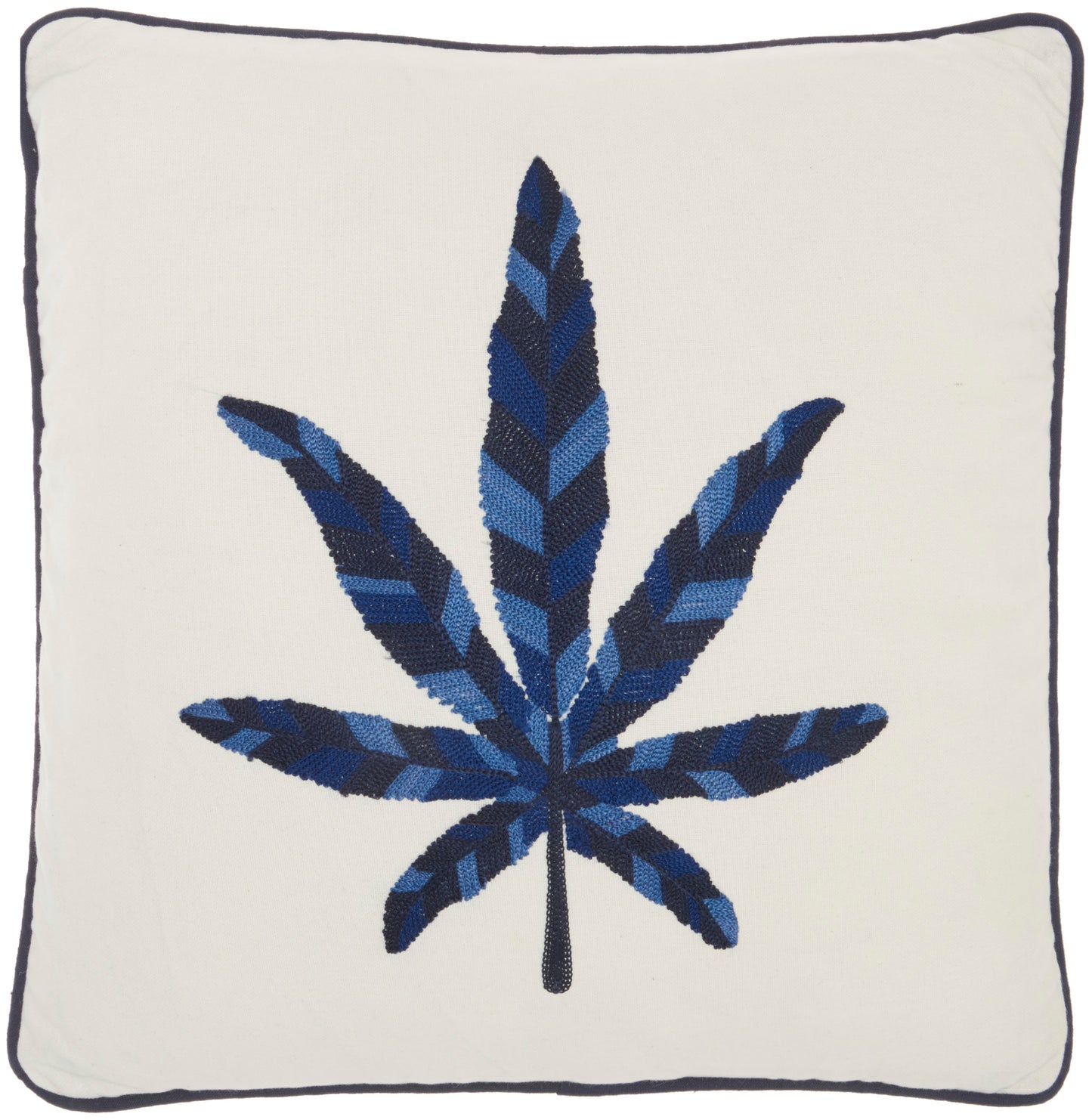 Life Styles NS249 Cotton Maple Leaf Throw Pillow From Mina Victory By Nourison Rugs