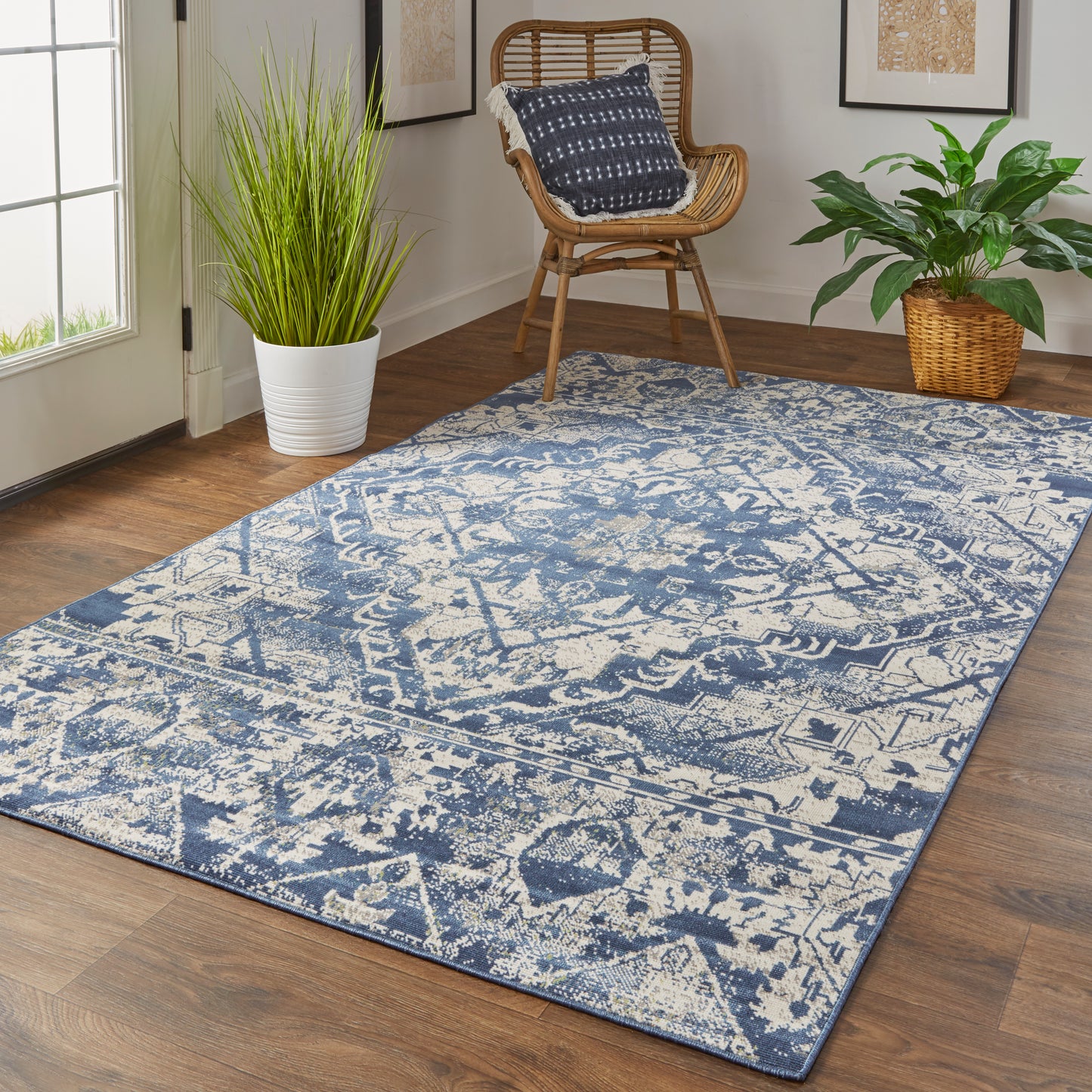 Foster 3760F Machine Made Synthetic Blend Indoor Area Rug by Feizy Rugs