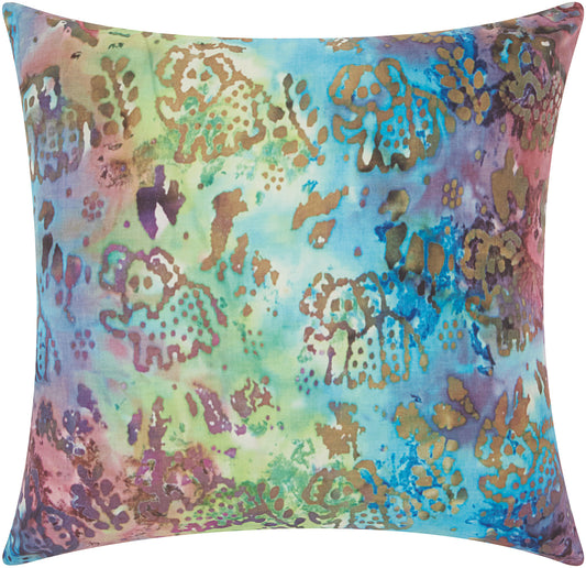Outdoor Pillows TI776 Synthetic Blend Watercolor Elephants Throw Pillow From Mina Victory By Nourison Rugs