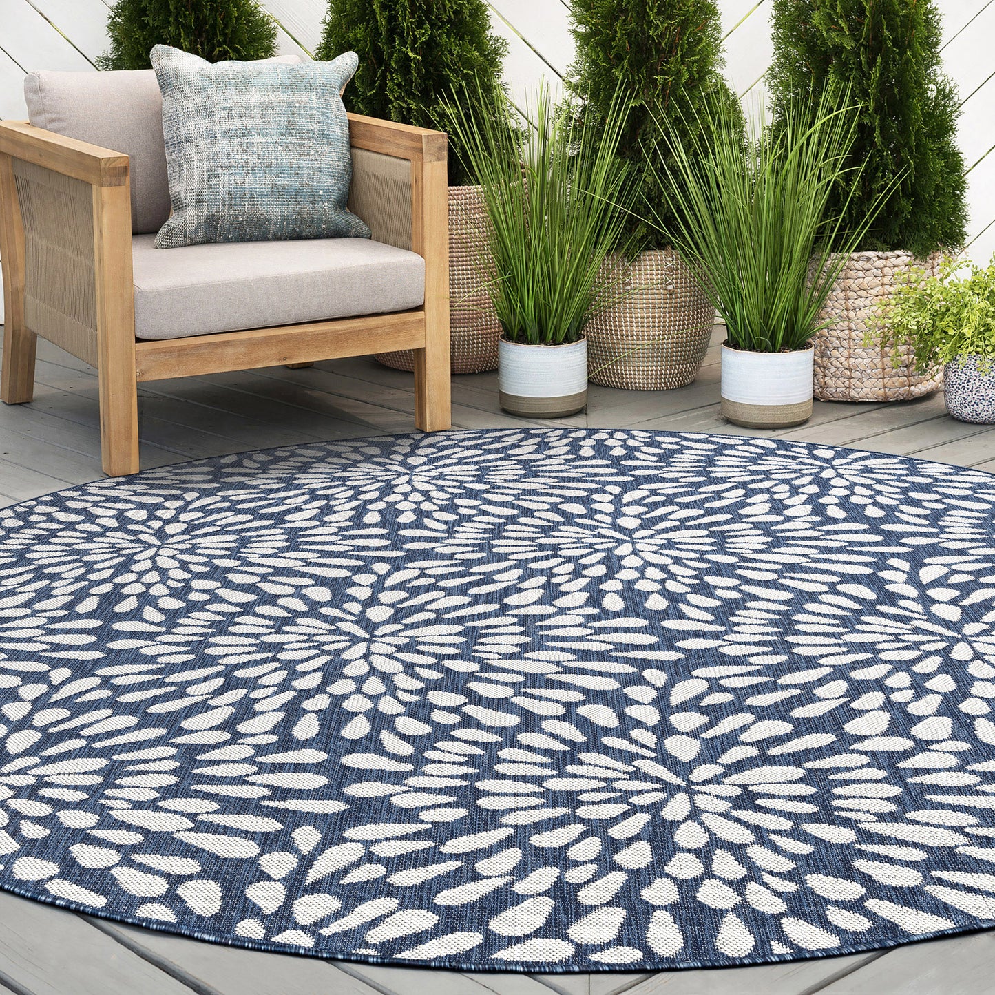 Eco-ECO19 Flat Weave Synthetic Blend Indoor/Outdoor Area Rug by Tayse Rugs