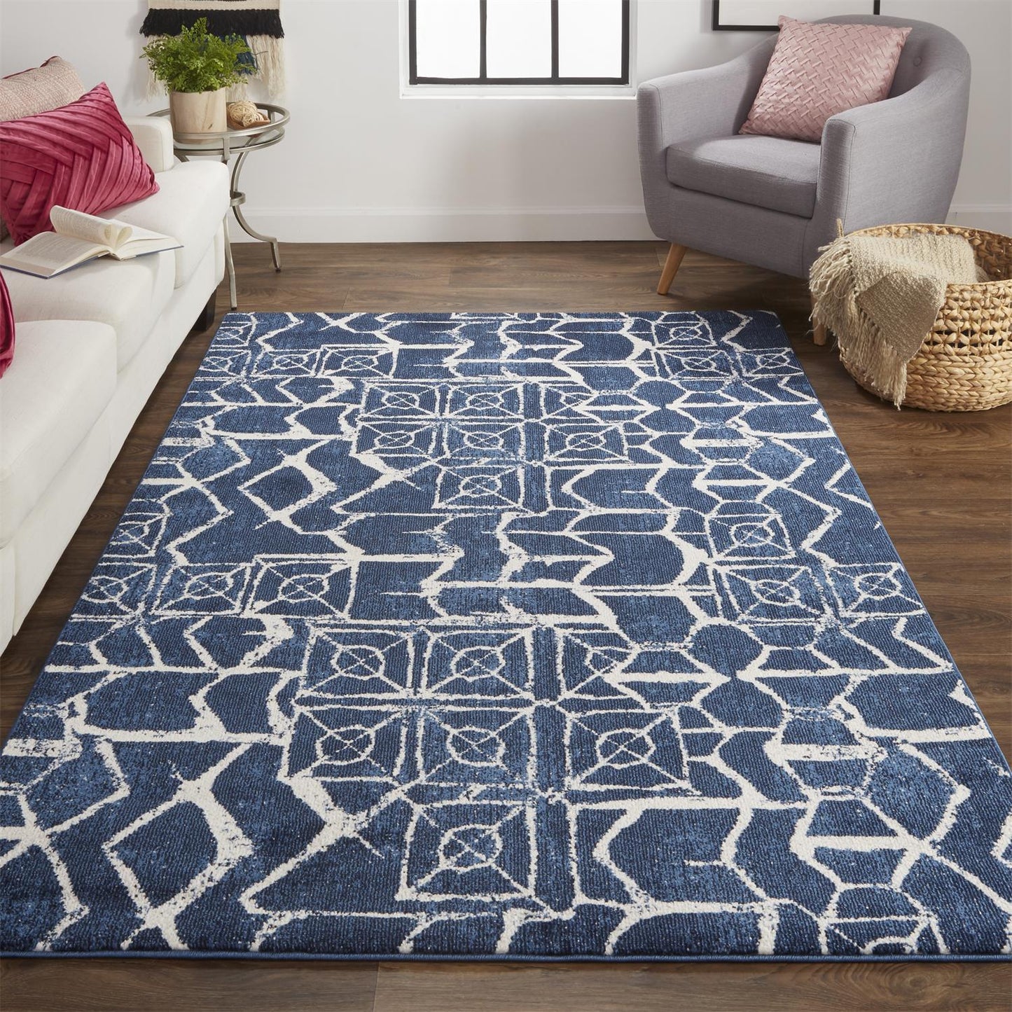 Remmy 3516F Machine Made Synthetic Blend Indoor Area Rug by Feizy Rugs