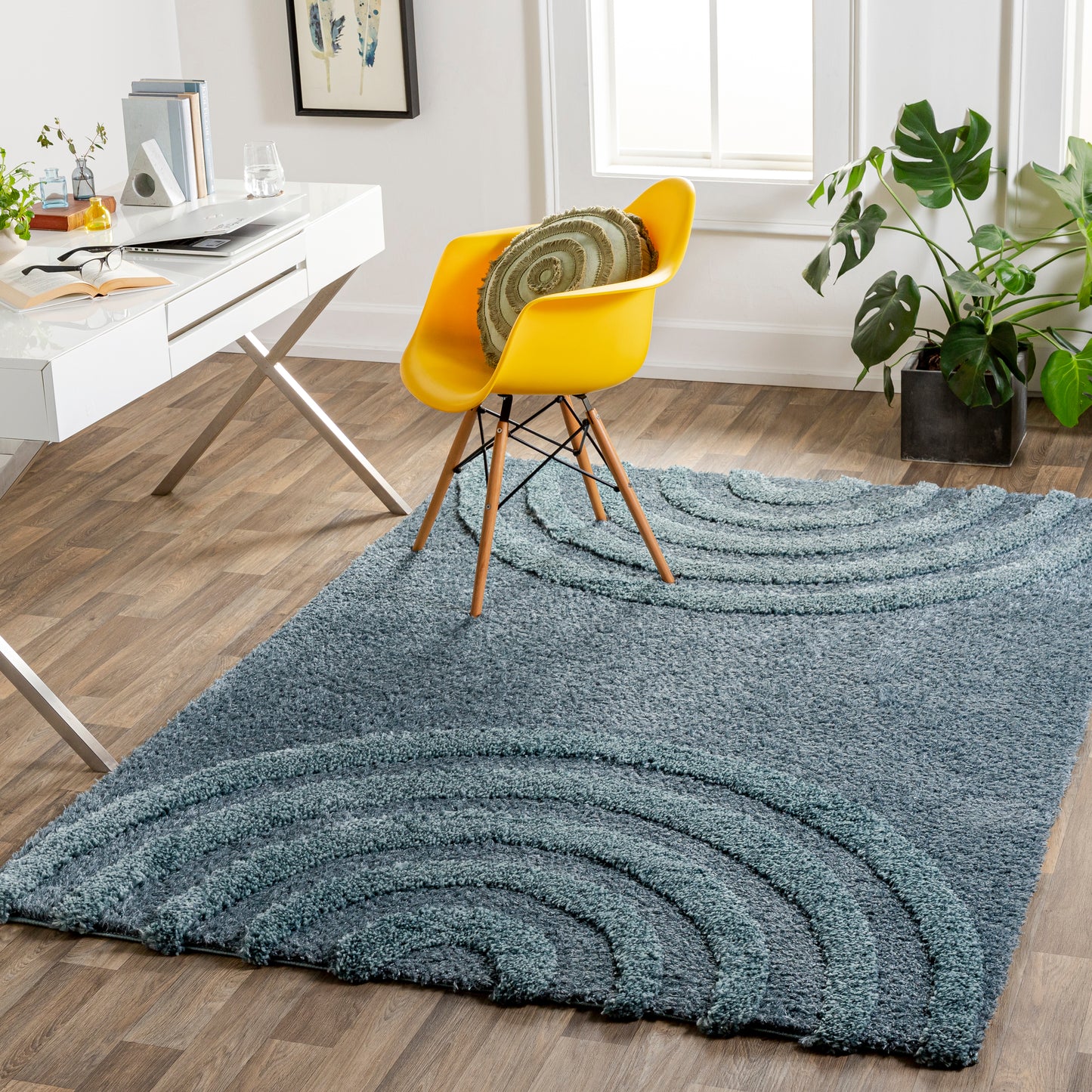 Hudson shag 30706 Machine Woven Synthetic Blend Indoor Area Rug by Surya Rugs