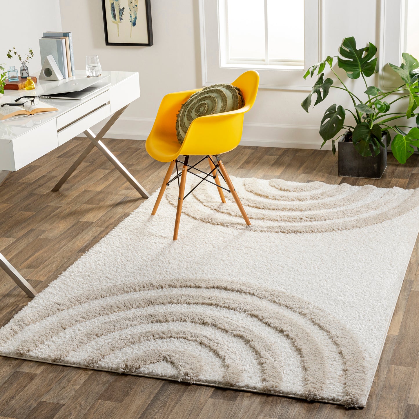 Hudson shag 30706 Machine Woven Synthetic Blend Indoor Area Rug by Surya Rugs