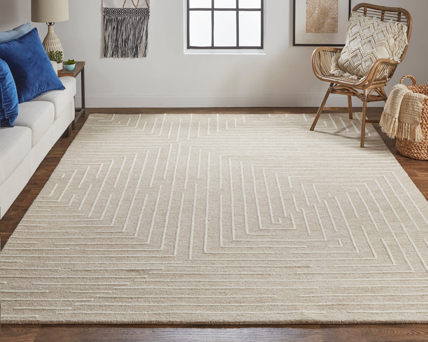 Fenner T8003 Hand Tufted Wool Indoor Area Rug by Feizy Rugs