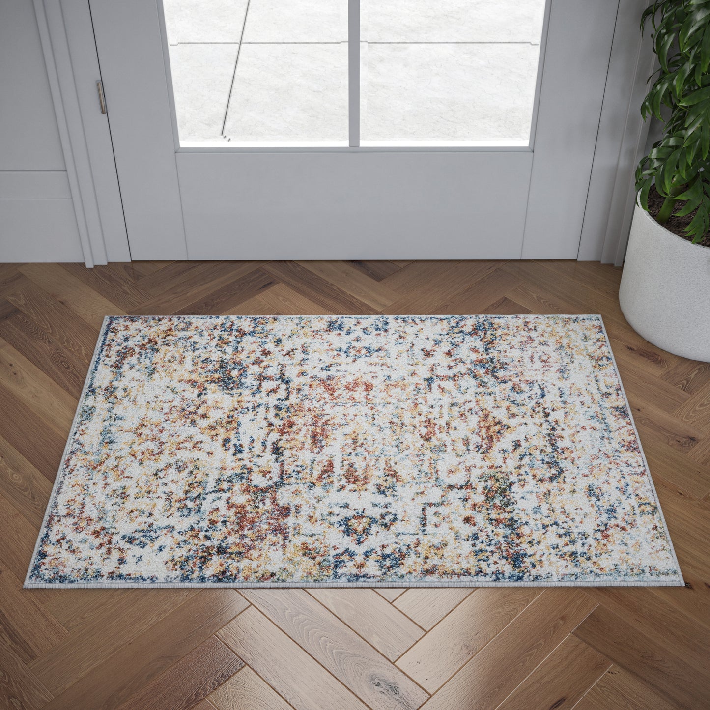 Reina-REI14 Cut Pile Synthetic Blend Indoor Area Rug by Tayse Rugs