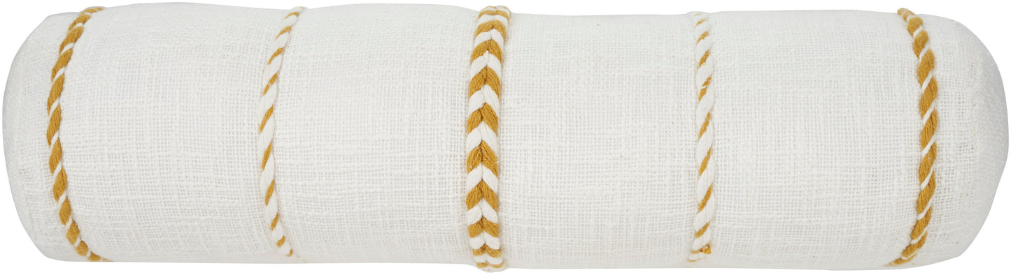 Life Styles SH037 Cotton Braided Stripes Tass Throw Pillow From Mina Victory By Nourison Rugs
