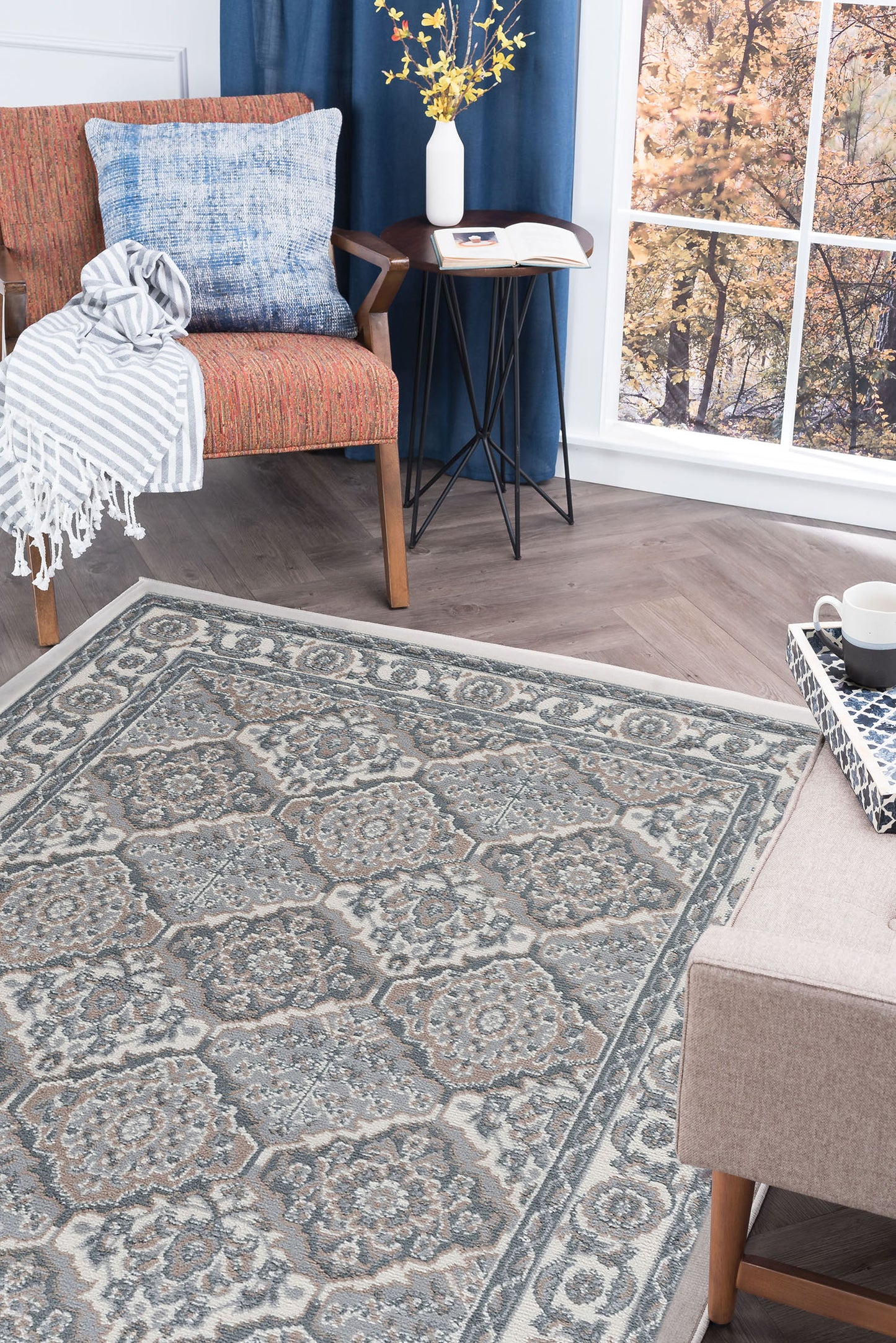 Hampton-HMP42 Cut Pile Synthetic Blend Indoor Area Rug by Tayse Rugs