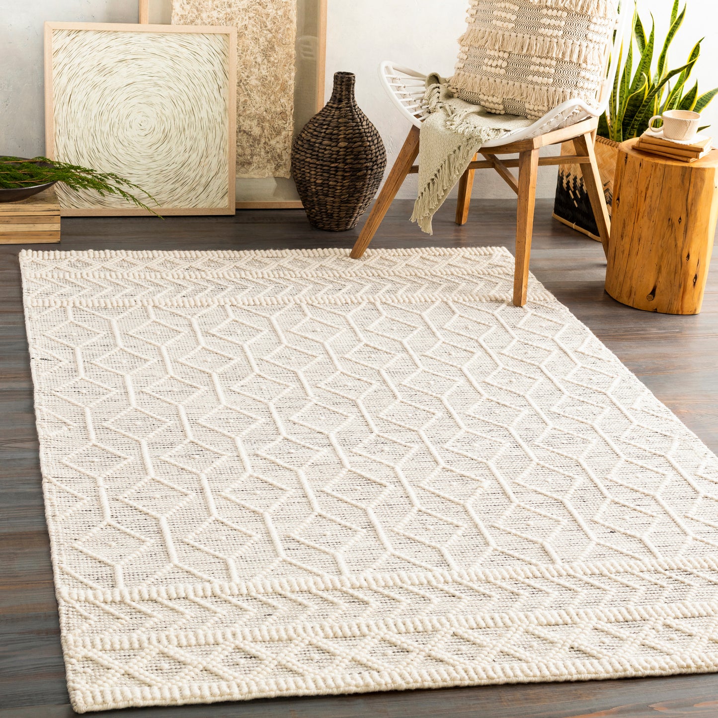 Hygge 23581 Hand Woven Wool Indoor Area Rug by Surya Rugs