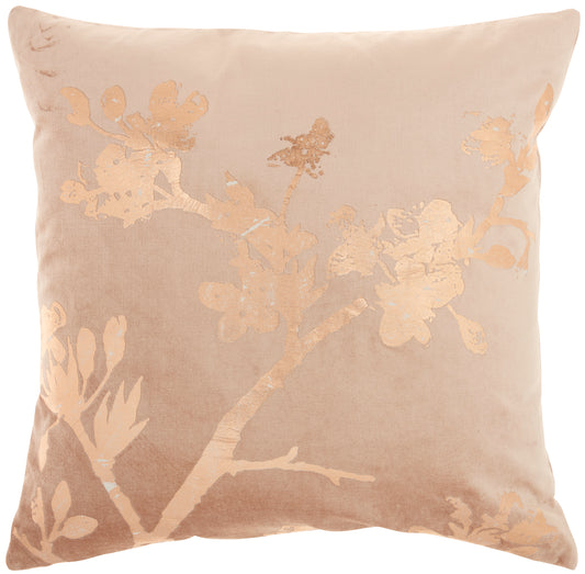 Sofia AC220 Cotton Metallic Blossom Throw Pillow From Mina Victory By Nourison Rugs