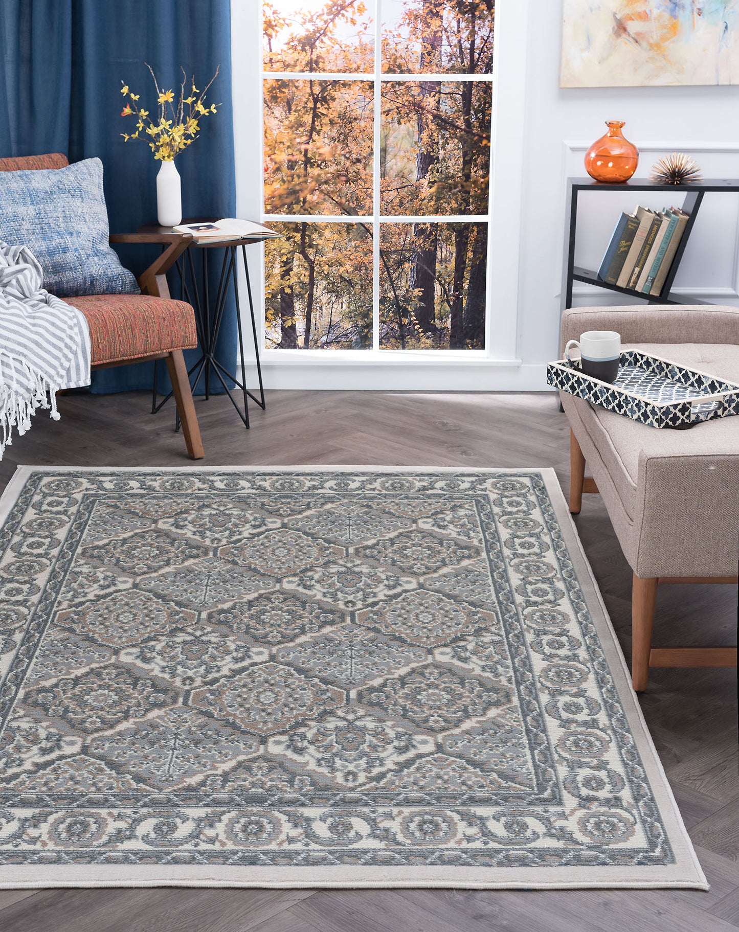 Hampton-HMP42 Cut Pile Synthetic Blend Indoor Area Rug by Tayse Rugs