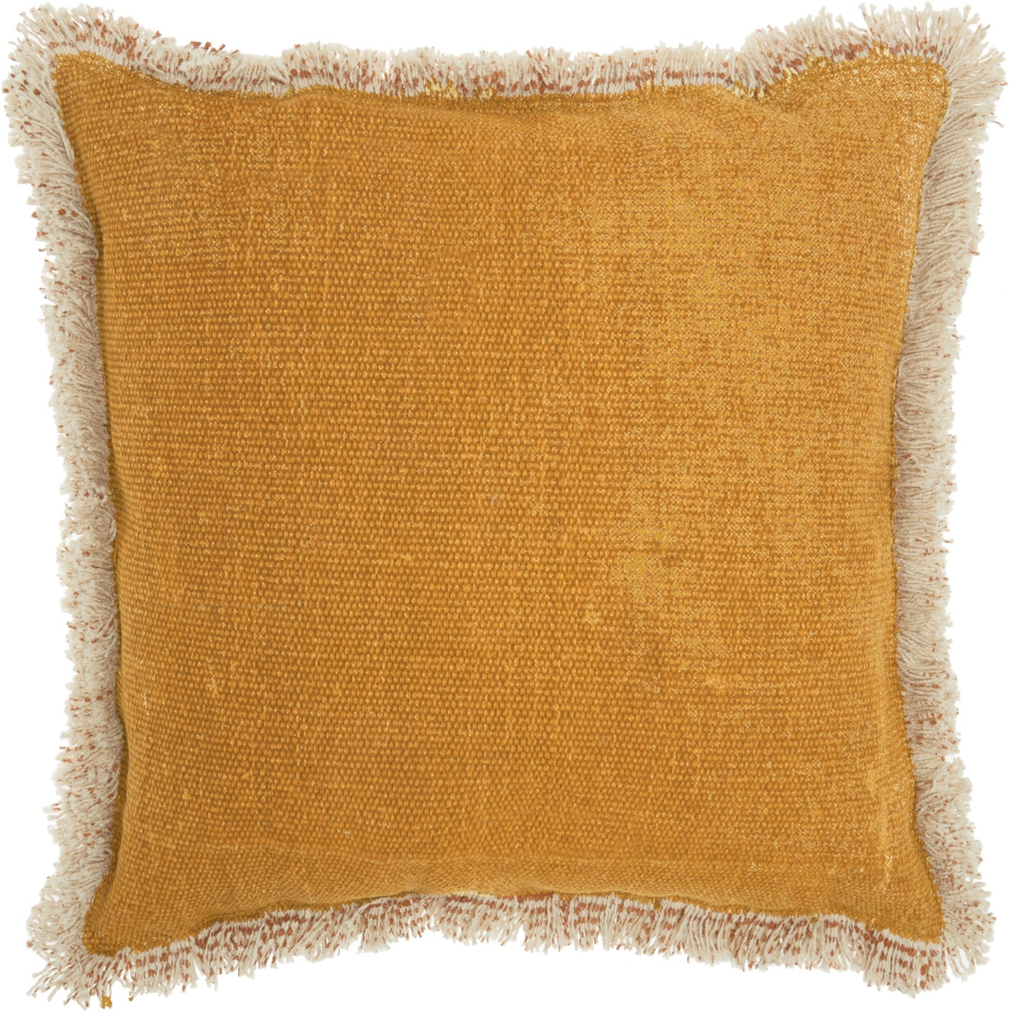 Life Styles AS301 Cotton Stonewash W/ Fringe Throw Pillow From Mina Victory By Nourison Rugs
