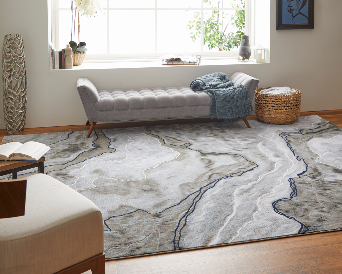 Gaspar 39KUF Power Loomed Synthetic Blend Indoor Area Rug by Feizy Rugs