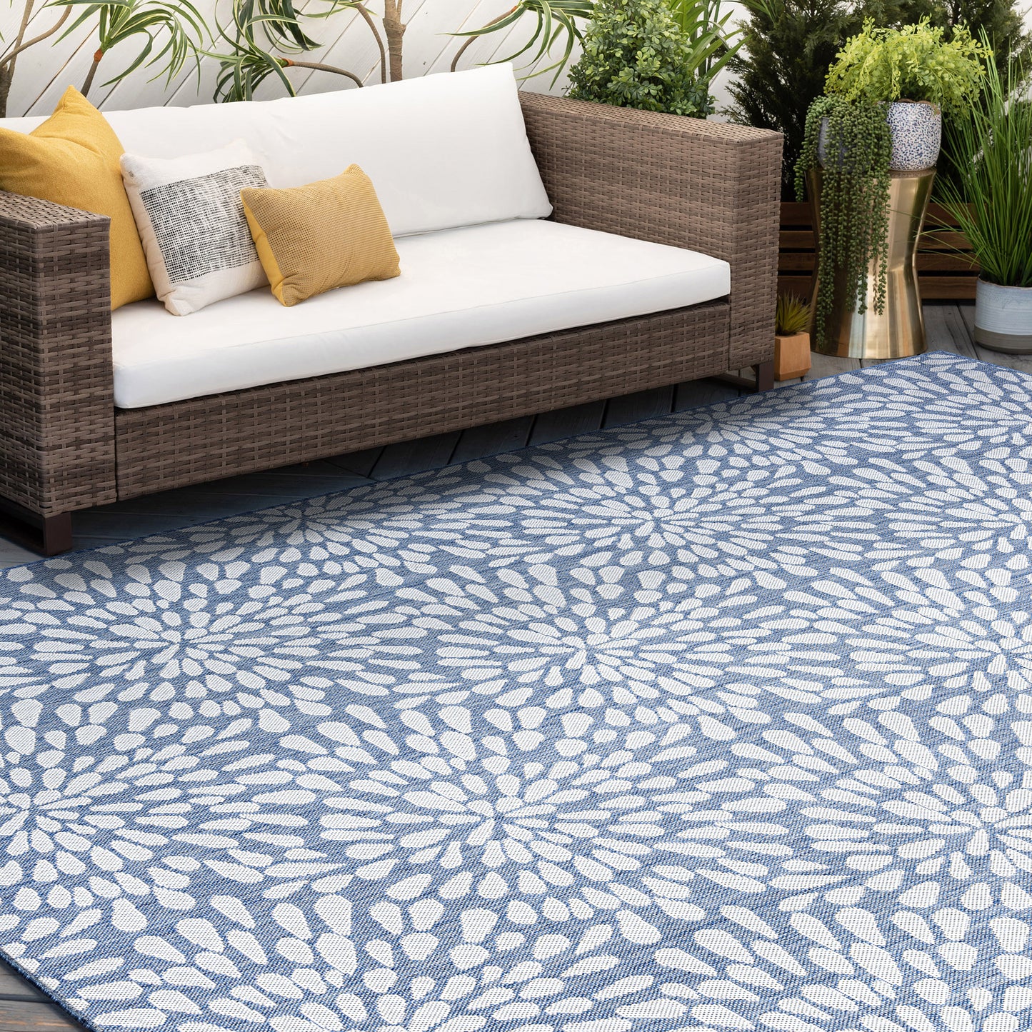 Eco-ECO19 Flat Weave Synthetic Blend Indoor/Outdoor Area Rug by Tayse Rugs