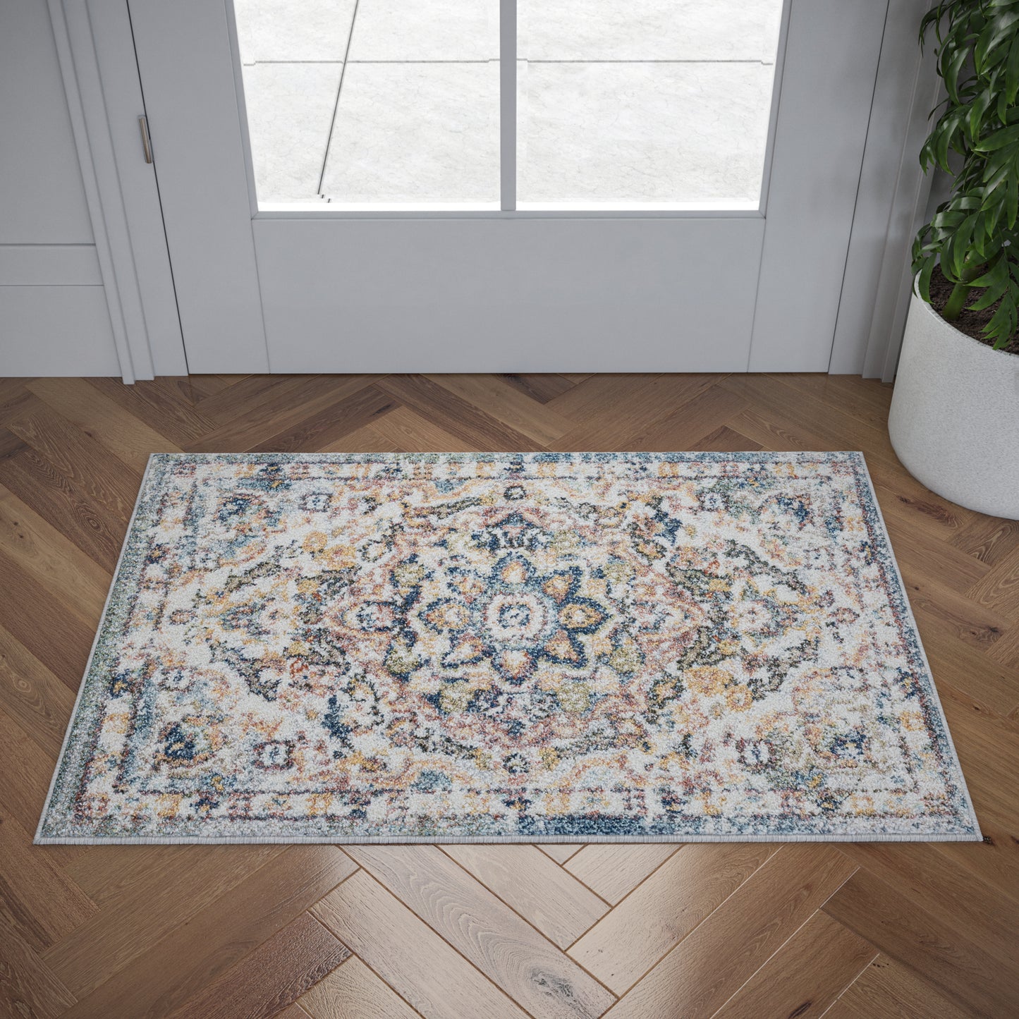 Reina-REI12 Cut Pile Synthetic Blend Indoor Area Rug by Tayse Rugs