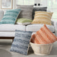 Outdoor Pillows VJ108 Synthetic Blend Wvn Stripes & Dots Throw Pillow From Mina Victory By Nourison Rugs