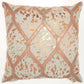 Sofia PN887 Leather Metallic Diamond Throw Pillow From Mina Victory By Nourison Rugs