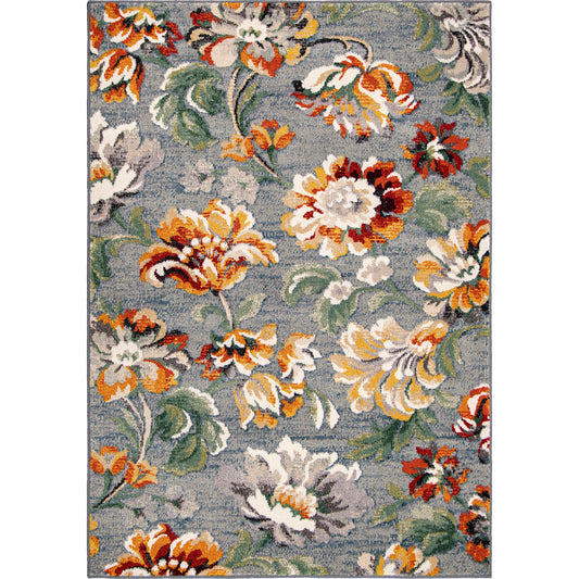 Orian Rugs Simply Southern Cottage Franklin Floral ASC/FRAF Distressed Blue Willow Area Rug