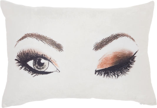 Life Styles L3003 Synthetic Blend Winkey Eyes Throw Pillow From Mina Victory By Nourison Rugs