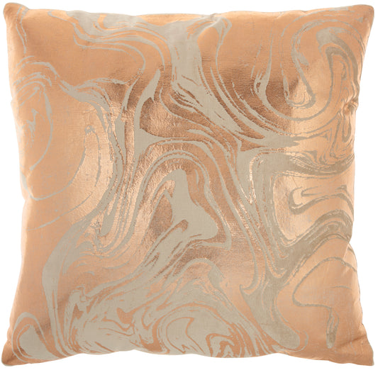 Sofia AC221 Cotton Metallic Marble Throw Pillow From Mina Victory By Nourison Rugs