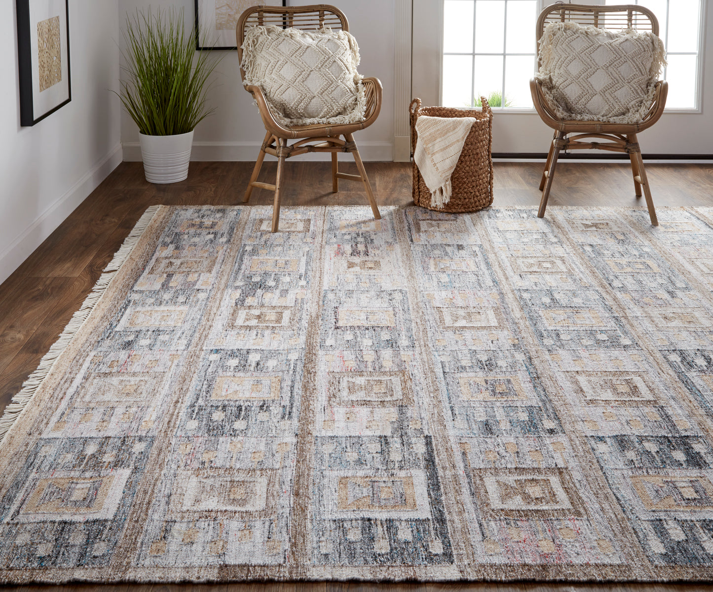 Beckett 0816F Hand Woven Synthetic Blend Indoor Area Rug by Feizy Rugs