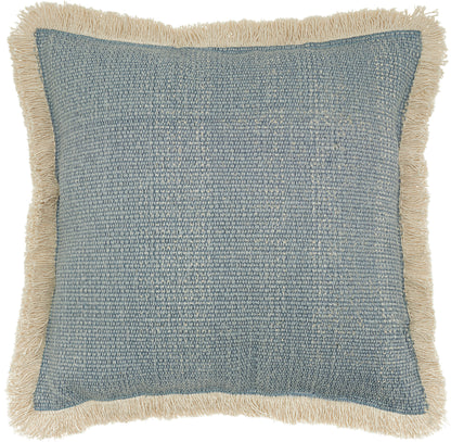 Life Styles AS301 Cotton Stonewash W/ Fringe Throw Pillow From Mina Victory By Nourison Rugs