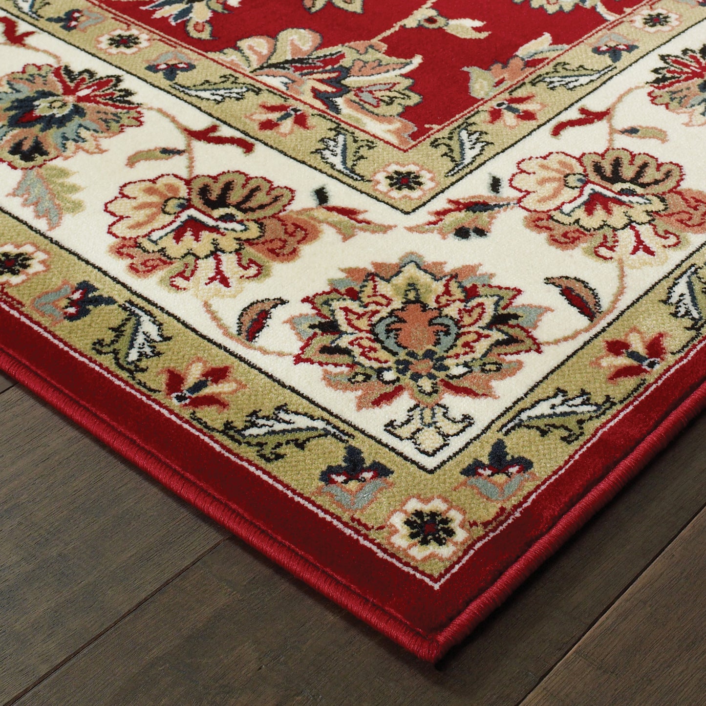 KASHAN Floral Power-Loomed Synthetic Blend Indoor Area Rug by Oriental Weavers